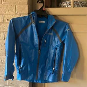 Columbia Bright Blue Titanium Outdry Rain Jacket